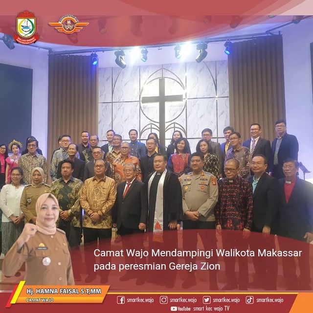 Gambar Camat Wajo Mendampingi Bapak Walikota Makassar pada Peresmian Gereja ZION